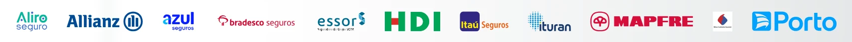 Aliro, Allianz, Azul Seguros, Bradesco Seguros, Essor, HDI, Itaú Seguros, Ituran, Mapfre, Mitsui Sumitomo e Porto